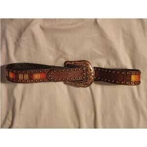 Ariat Women's Serape Western Belt with Copper Studs